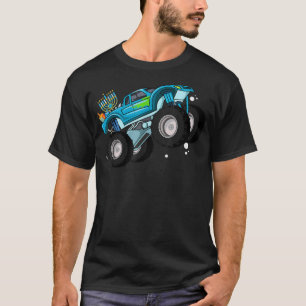 Monster Truck Hanukkah Menorah Dreidel Toddler Boy T-Shirt