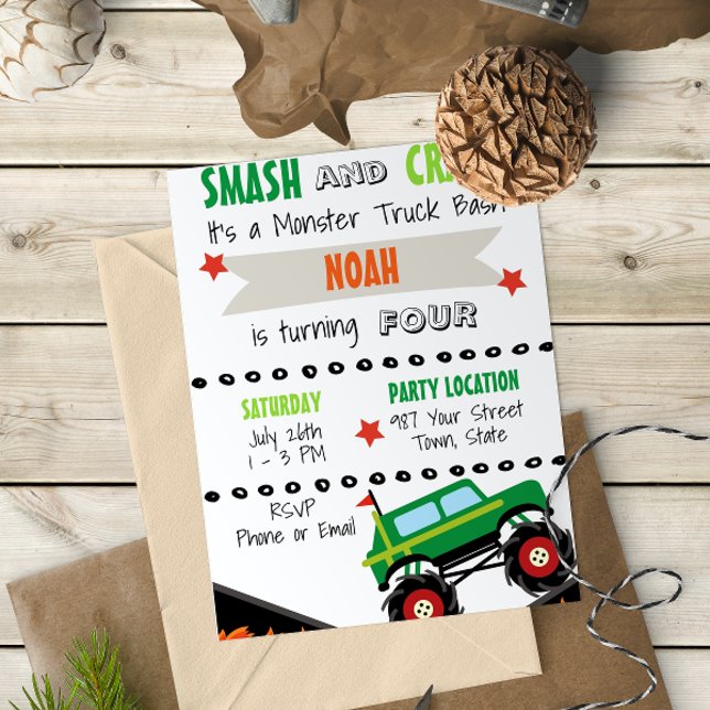 Monster Truck Invitation (Creator Uploaded)
