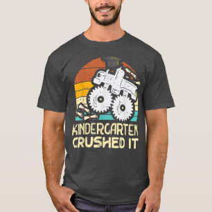 Monster Truck Kindergarten Crushed It Graduation B T-Shirt