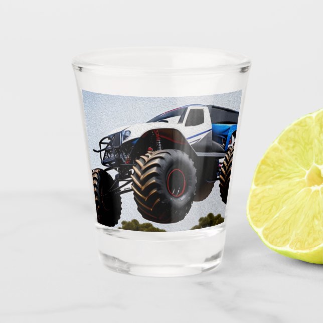 Monster Truck Launch, Shot Glass (Front)