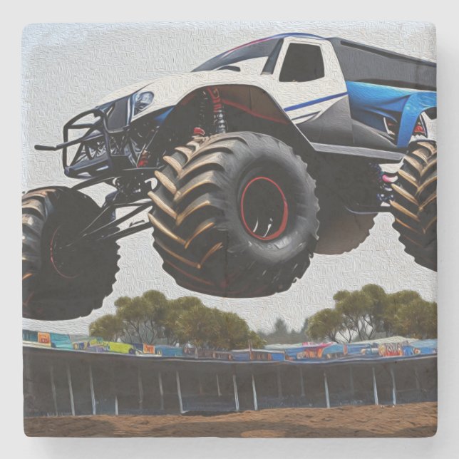 Monster Truck Launch, Stone Coaster (Front)