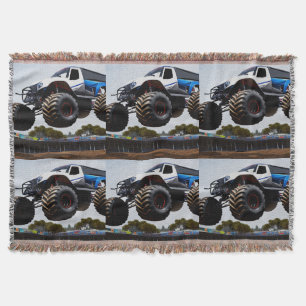 Monster Truck Launch, Throw Blanket