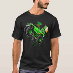 Monster Truck Leprechaun Shamrock St Patricks Day  T-Shirt