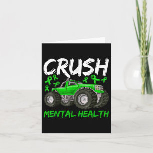 Monster Truck Mental Health Awareness For Boys Kid Card