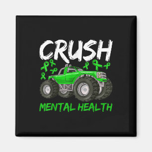 Monster Truck Mental Health Awareness For Boys Kid Magnet