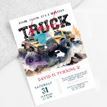 Monster Truck Modern Kids Birthday Party Invitation<br><div class="desc">Monster Truck Modern Kids Birthday Party Invitation</div>