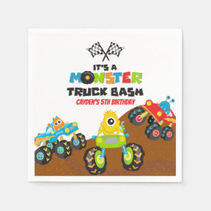 Monster Truck monsters birthday Napkin