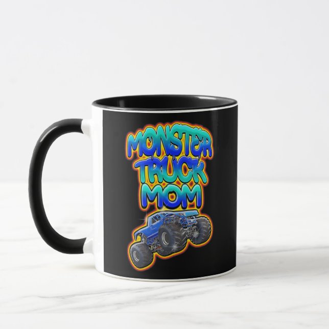 Monster Truck Mum Graffiti Style  Mug (Left)