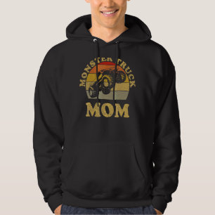 Monster Truck Mum Retro Vintage Monster Truck Hoodie