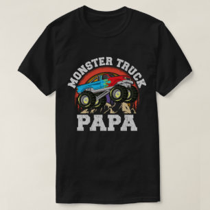Monster Truck Papa Matching Family Dad Costume T-Shirt