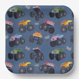 Monster Truck Paper Plates, Truck Show Party Plate