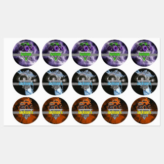 Monster Truck Party Favour Stickers/labels