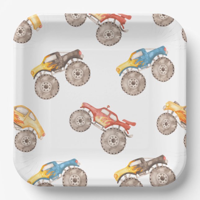 Monster Truck Party Plates (Front)