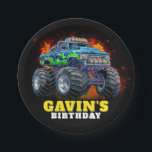 Monster Truck Personalised Birthday Party Paper Plate<br><div class="desc">Get ready to rev up the fun with our Monster Truck Personalised Birthday Party Paper Plates! These bold and exciting plates feature a vibrant monster truck design that’s sure to thrill little racers and party guests alike. Personalise them with the birthday child’s name and age for a unique touch that...</div>