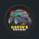 Monster Truck Personalised Birthday Party Paper Plate<br><div class="desc">Get ready to rev up the fun with our Monster Truck Personalised Birthday Party Paper Plates! These bold and exciting plates feature a vibrant monster truck design that’s sure to thrill little racers and party guests alike. Personalise them with the birthday child’s name and age for a unique touch that...</div>