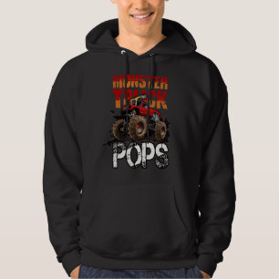 Monster Truck Pops Retro Vintage Monster Father's Hoodie