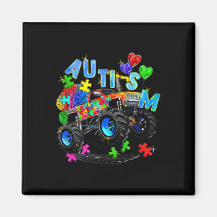 Monster Truck Puzzles Cute Kids Autism Awareness A Magnet