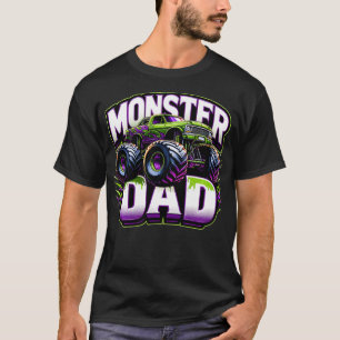 Monster Truck Race Racer Driver Dad Fathers Day    T-Shirt