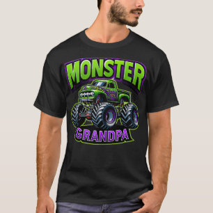 Monster Truck Race Racer Driver Grandpa Fathers Da T-Shirt