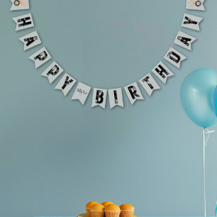 Monster Truck Racing Tires Wheels Birthday Party Bunting