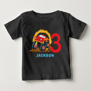 Monster Truck Rally Birthday Party Outfit Baby T-S Baby T-Shirt