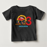 Monster Truck Rally Birthday Party Outfit Baby T-S