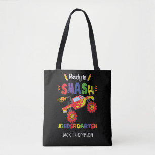 Monster Truck Ready to Smash Kindergarten Tote Bag