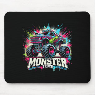 Monster Truck Retro Colourful Graffiti Toddlers Yo Mouse Pad
