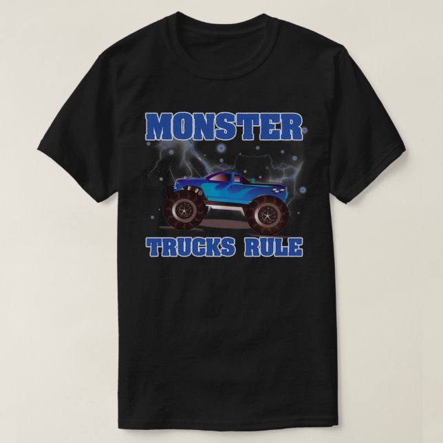 Monster truck Rule Birthday Gift Christmas Gift 2 T-Shirt (Design Front)