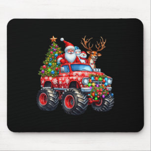 Monster Truck Santa Reindeer Christmas Tree Kids T Mouse Pad