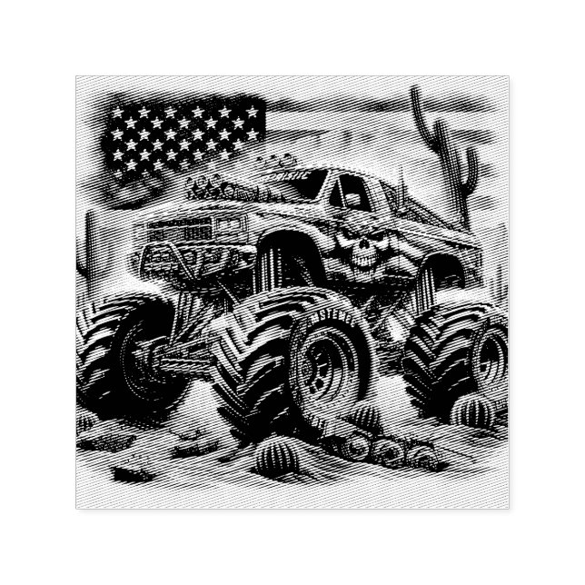MONSTER TRUCK SELF-INKING STAMP (Design)