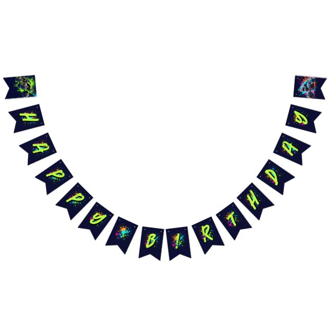 Monster Truck Shark Birthday Bunting (All)