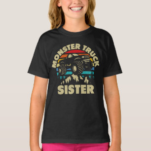 Monster Truck Sister Matching Family Monster Truck T-Shirt