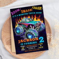Monster Truck Smash Crash Boy Birthday Party