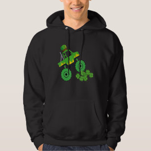 Monster Truck St Patrick Day Kids Boys Toddlers 2 Hoodie