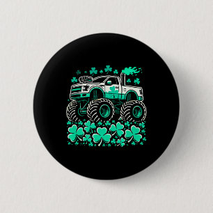 Monster Truck St Patricks Day Boys St Pats 6 Cm Round Badge