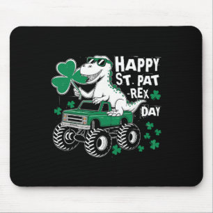 Monster Truck St Patricks Day Dinosaur Happy St Pa Mouse Pad