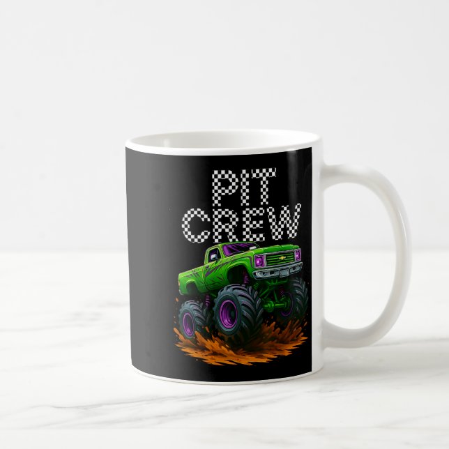 Monster Truck T Crew Family Matching Birthday Part Coffee Mug (Right)