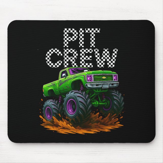 Monster Truck T Crew Family Matching Birthday Part Mouse Pad (Front)