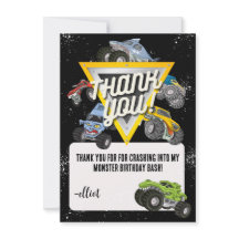 Monster Truck Thank You Card