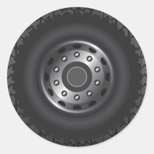 MONSTER Truck Tires #1 Classic Round Sticker