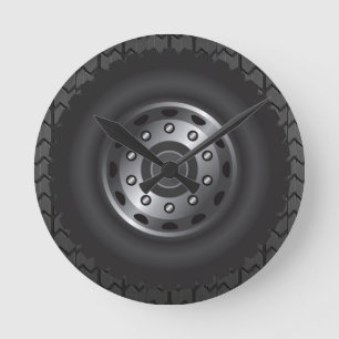 MONSTER Truck Tires #1 Round Clock