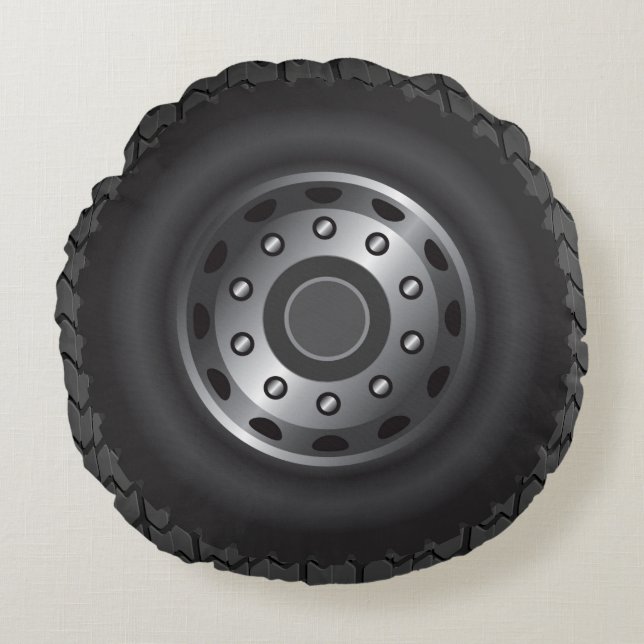 MONSTER Truck Tires #1 Round Cushion (Front)