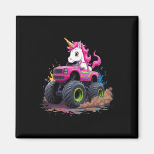 Monster Truck Unicorn Birthday Party Monster Truck Magnet