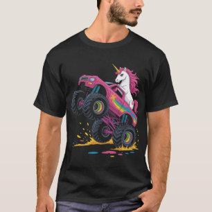 Monster Truck Unicorn Birthday Party T-Shirt