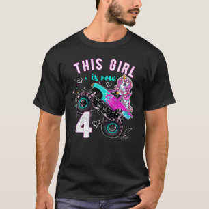 Monster Truck Unicorn  Girls 4th Birthday Daughter T-Shirt