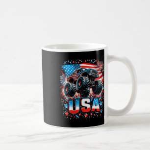 Monster Truck Usa American Flag 4th Of July  Coffee Mug