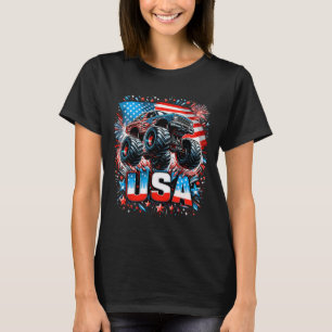 Monster Truck Usa American Flag 4th Of July T-Shirt