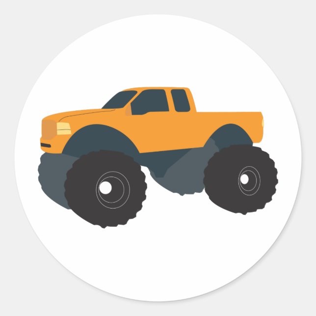 Monster Truck Vehicle Classic Round Sticker (Front)