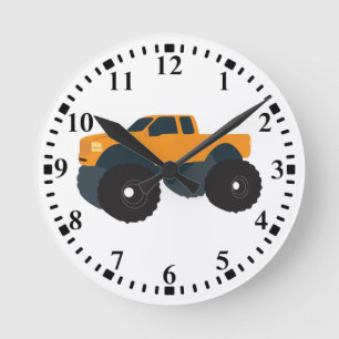 Monster Truck Vehicle Round Clock